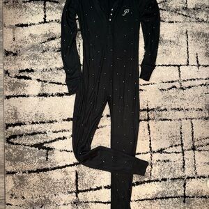 PINK Victoria's Secret Black Jumpsuit with White Dots